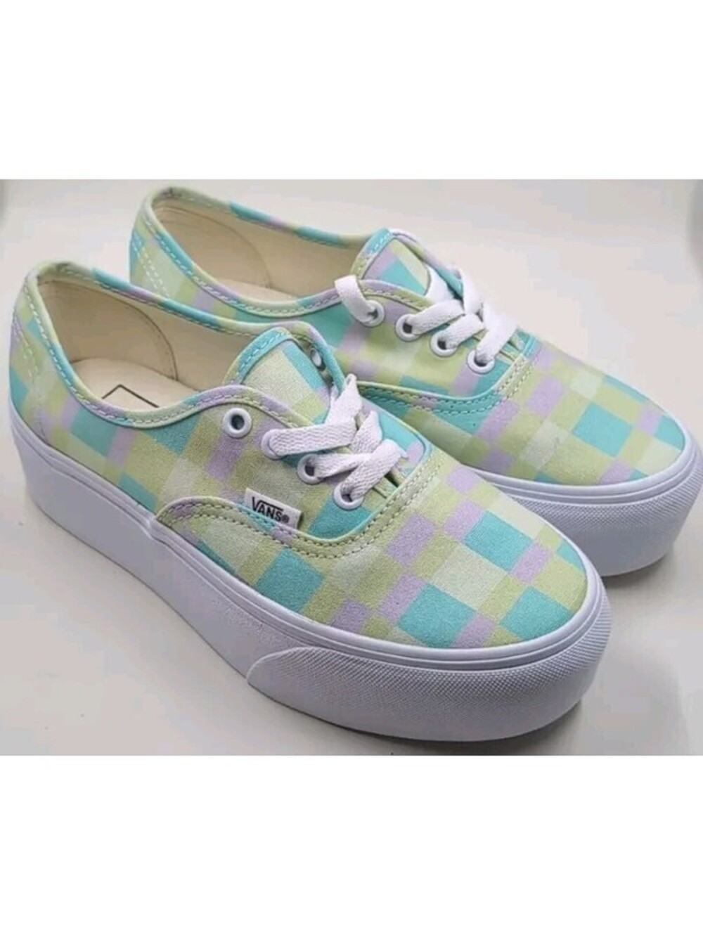 VANS Platform Shoes Pastel Picnic Multi Canvas Women Sz 6 VN0A5KXXPP5 New